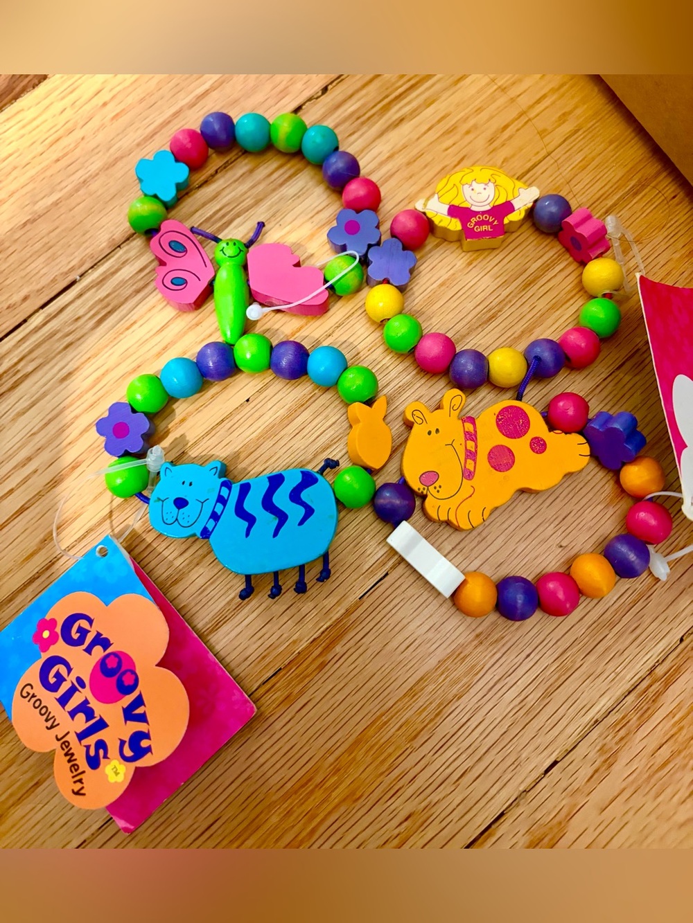 Vintage 1999 Groovy Girls Groovy Jewelry Bracelet Lot Cat Dog Manhattan Toy NWT